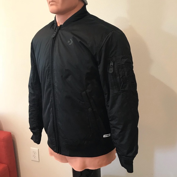 NWT Converse Stadium Bomber Medium Black M - Picture 2 of 8